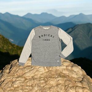 Quiksilver Men's Graphic Print Pullover Sweater Gray Size M